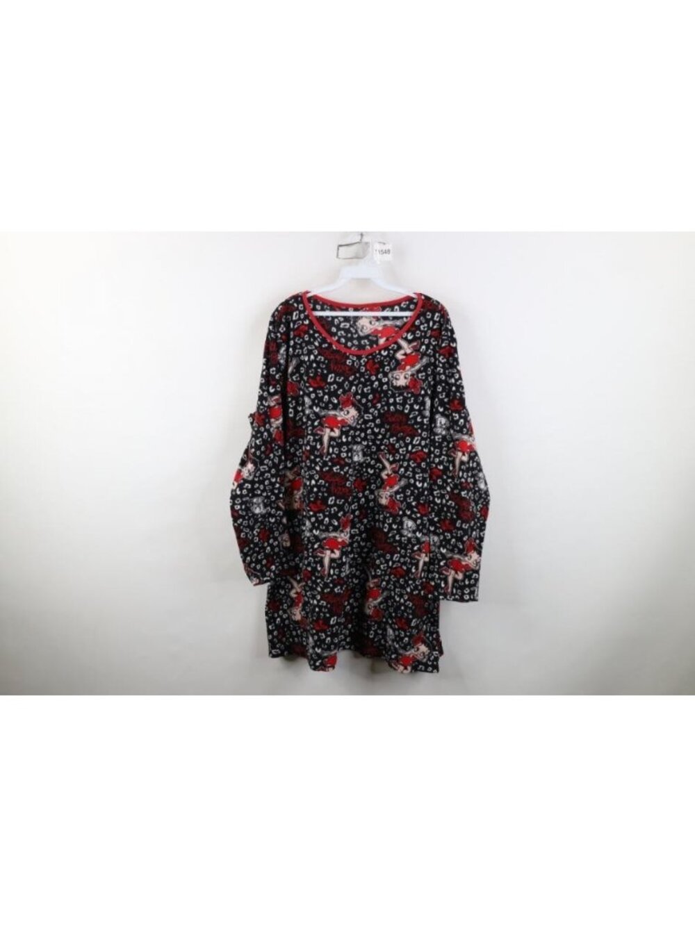 Vintage 90s Y2K Betty Boop Fleece Night Gown Sleep Sweater Shirt Womens 2XL 3XL